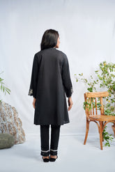 DC-0369 Black Embroidered Kurta